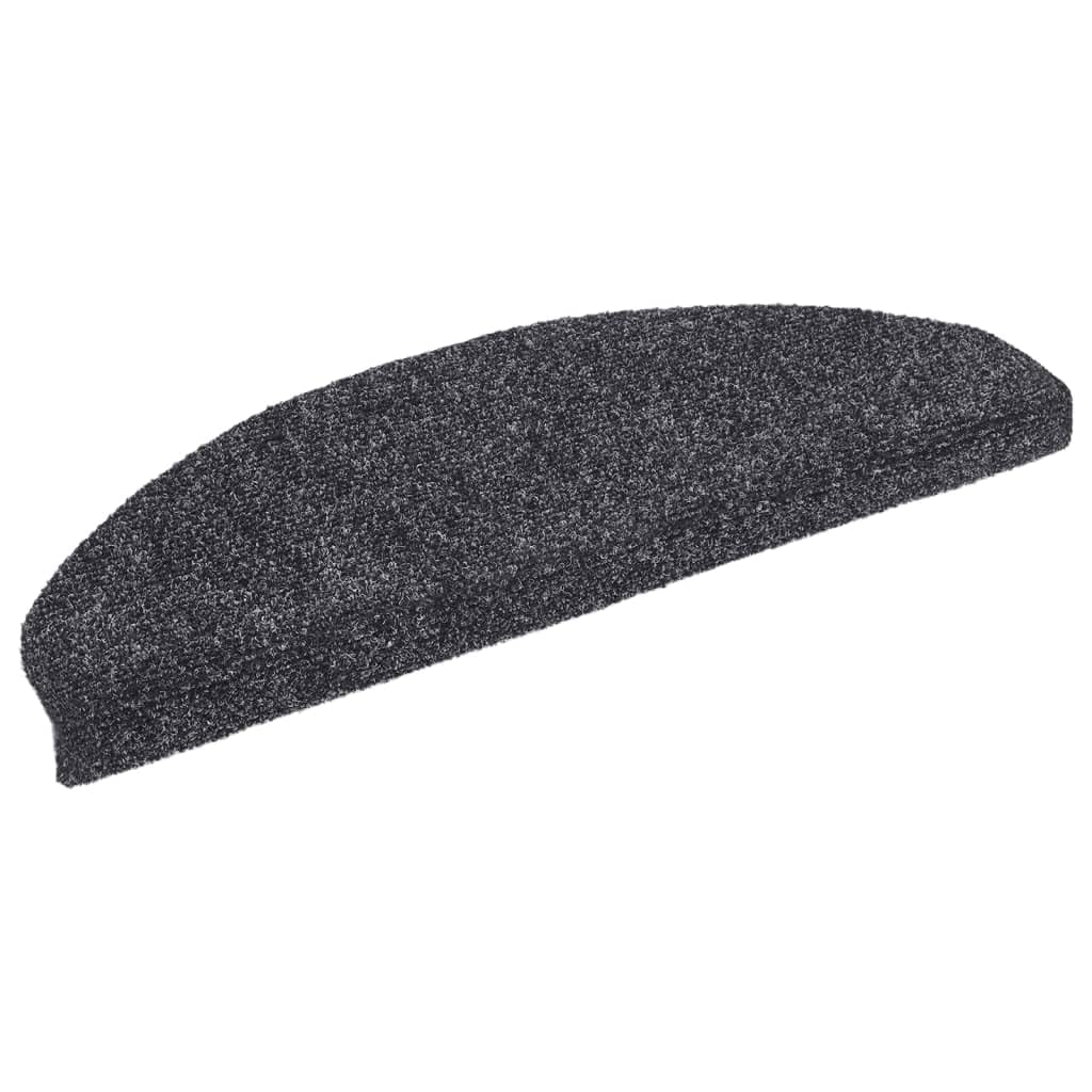 vidaXL 15x Stufenmatte Selbstklebend Dunkelgrau Treppenmatten Treppenteppich 15x/65 x 21 x 4 cm Dunk