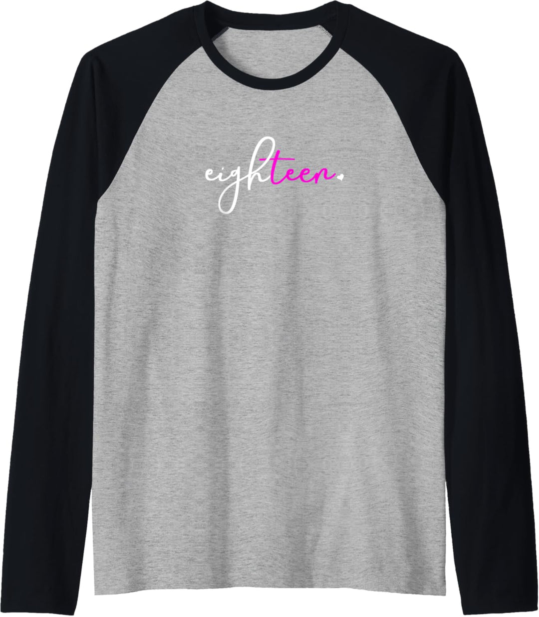 18th Birthday for Girls 18 Year Old Pink Eighteen Party Teen Raglan