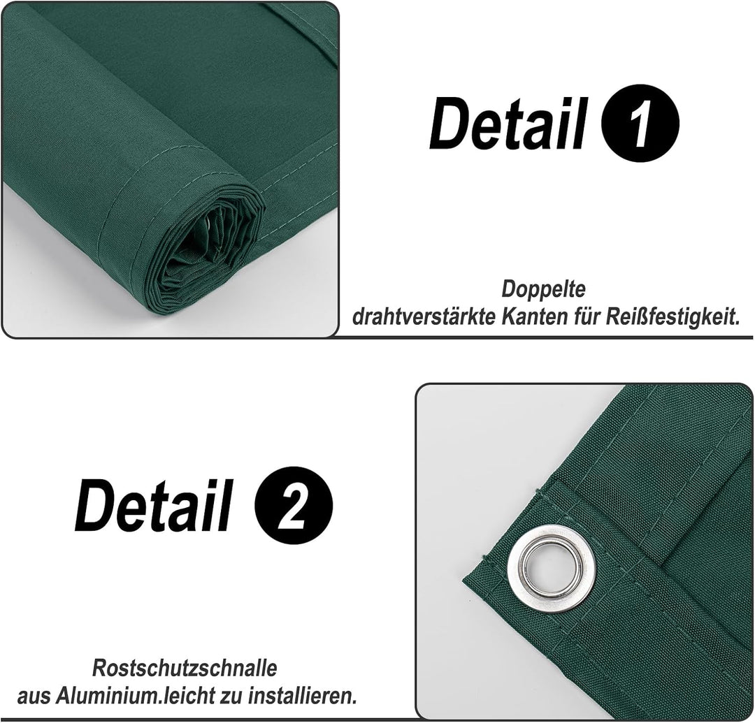 SUNNY GUARD Balkon Sichtschutz 150x600cm Balkonabdeckung PES UV-Schutz Balkonverkleidung wetterfeste