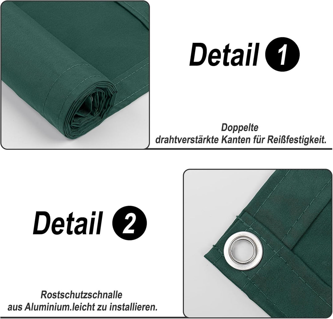SUNNY GUARD Balkon Sichtschutz Wetterfest 90x500cm Balkonverkleidung Balkonabdeckung Balkonumspannun