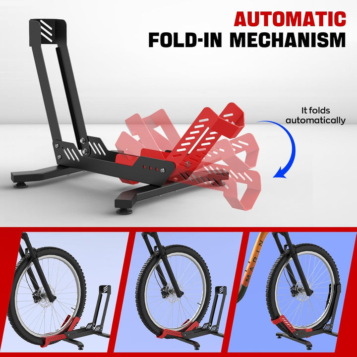 IMAYCC Professional Fahrradständer Boden, für 26”-29”Mountainbike, E-bike, Rennrad, MBT, Hinterrad u