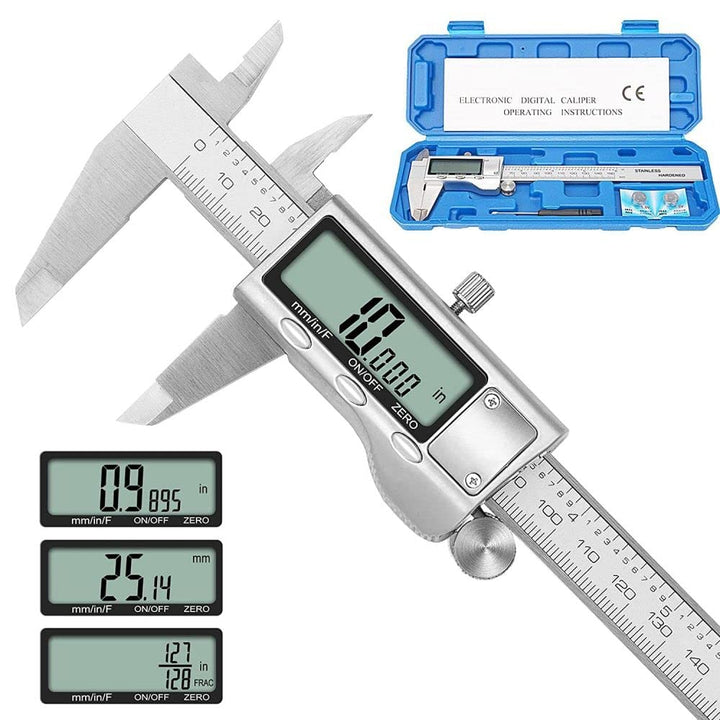 Digitales Messschieber-Messwerkzeug, Edelstahl-Messschieber, digitales Mikrometer mit grossem LCD-Bi