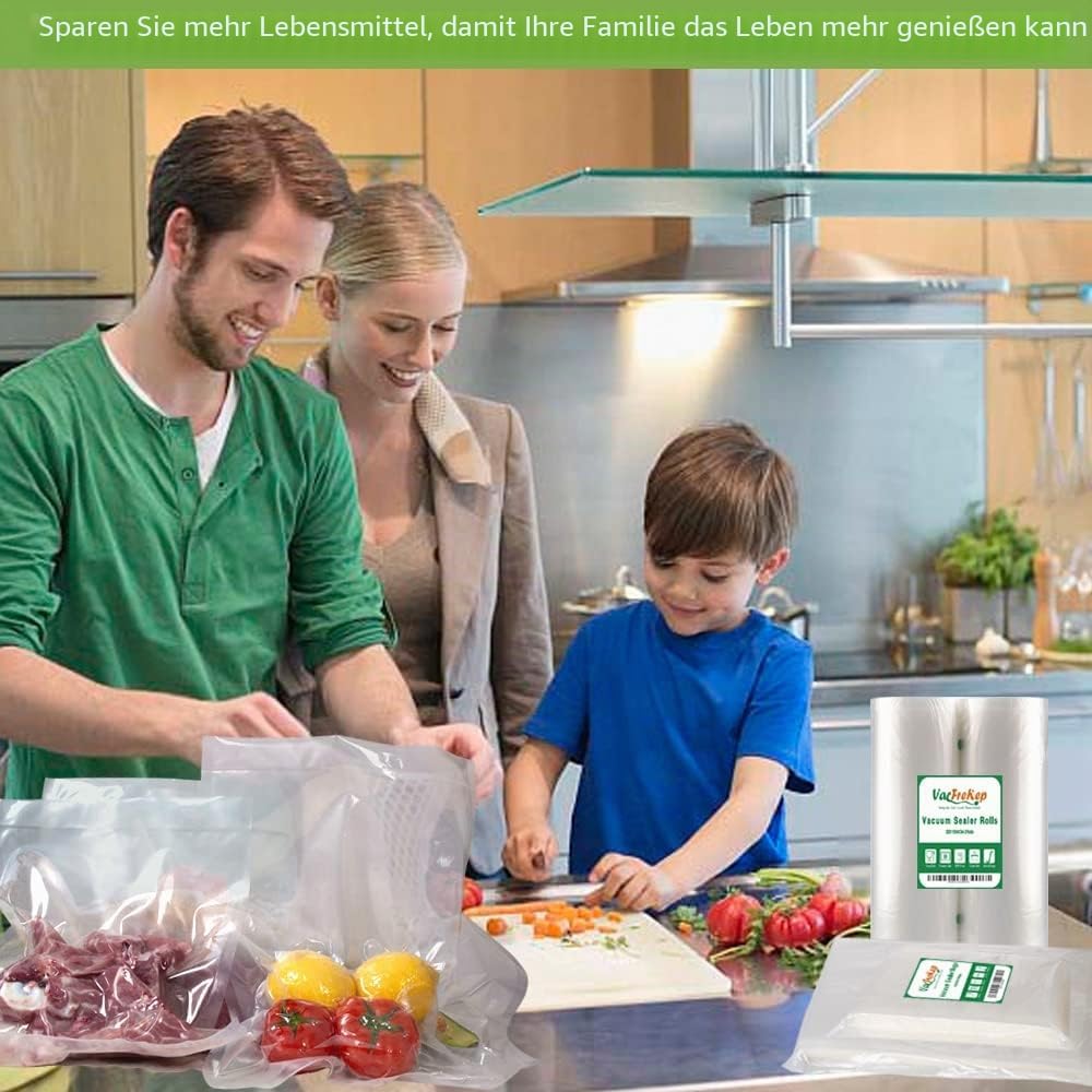 VacFreKep 200 Beutel 15x25cm Vakuumier Beutel Vakuumbeutel für Lebensmittel,BPA-Frei Sous Vide Vakuu