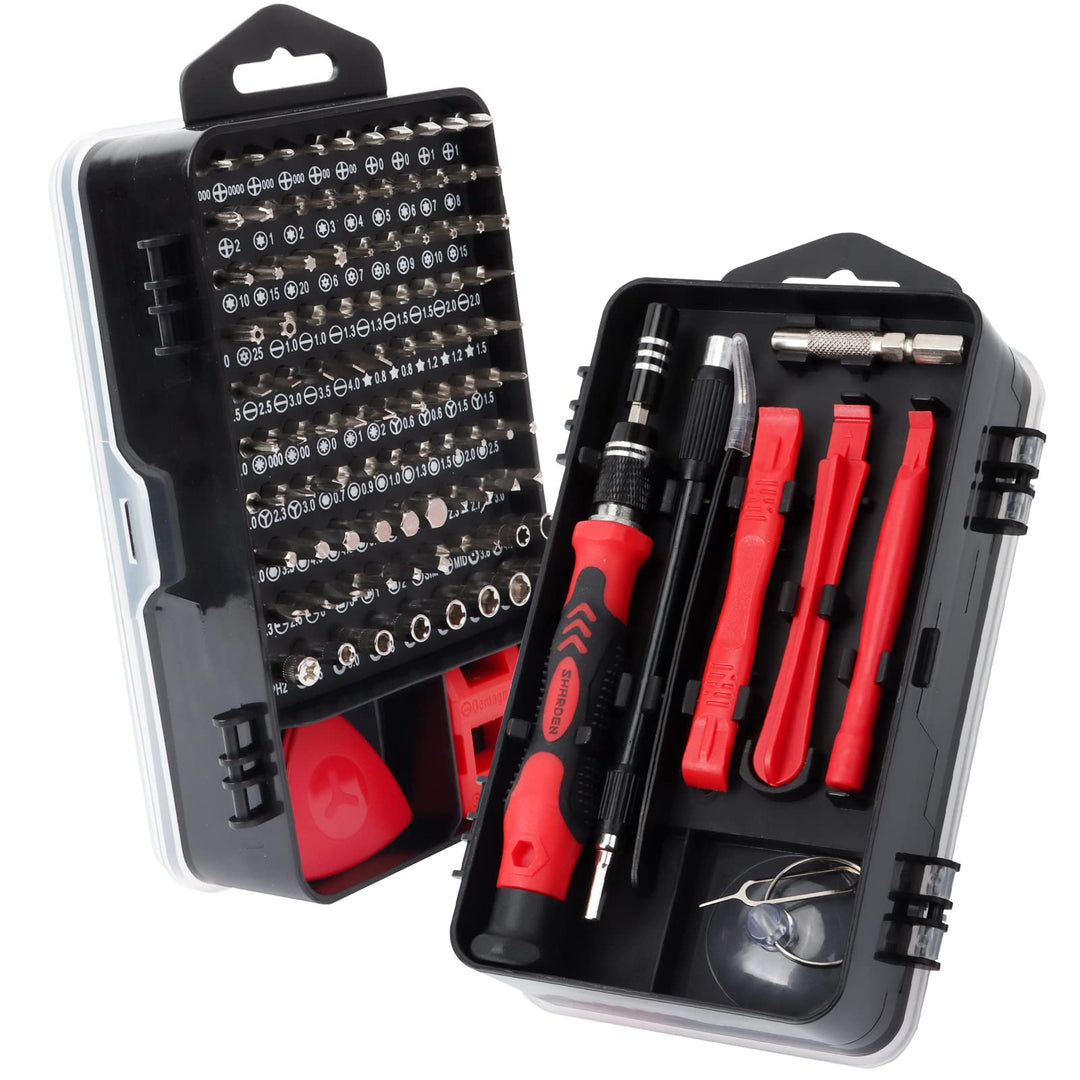 SHARDEN Feinmechaniker Schraubendreher Set, 122 in 1 Mini Präzisions Werkzeug Kit mit Torx T2 T5 T6