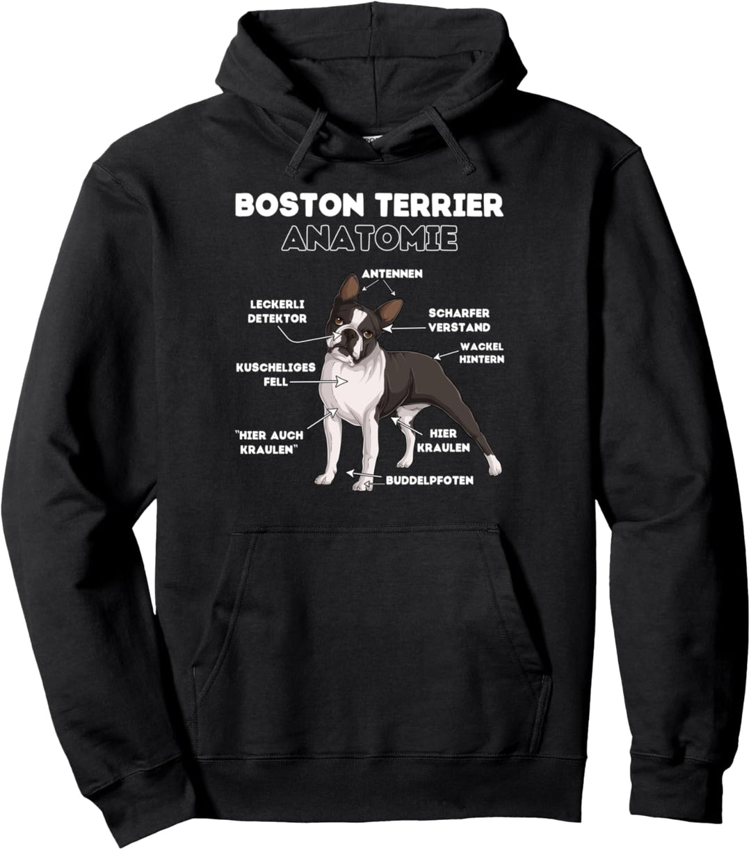 Boston Terrier Anatomie Pullover Hoodie