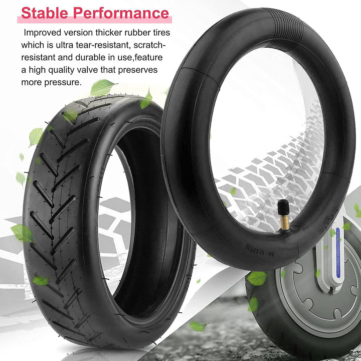 8 1/2 Replacement Wheels Outer and Inner Tyres, Electric Scooter Rubber Tyres, Durable Anti-Slip Tyr