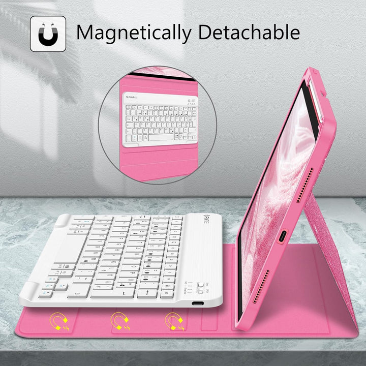 FINTIE Hülle mit Tastatur für iPad (A16) 11/10 Generation (2025/2022, 11/10.9 Zoll), Schutzhülle mit