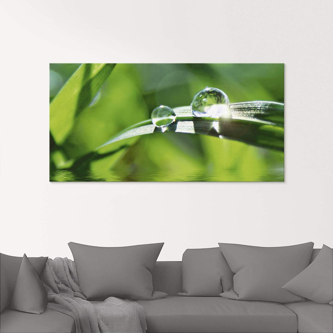 ARTland Glasbilder Wandbild Glas Bild einteilig 60x30 cm Querformat Natur Botanik Pflanzen Gräser Wa