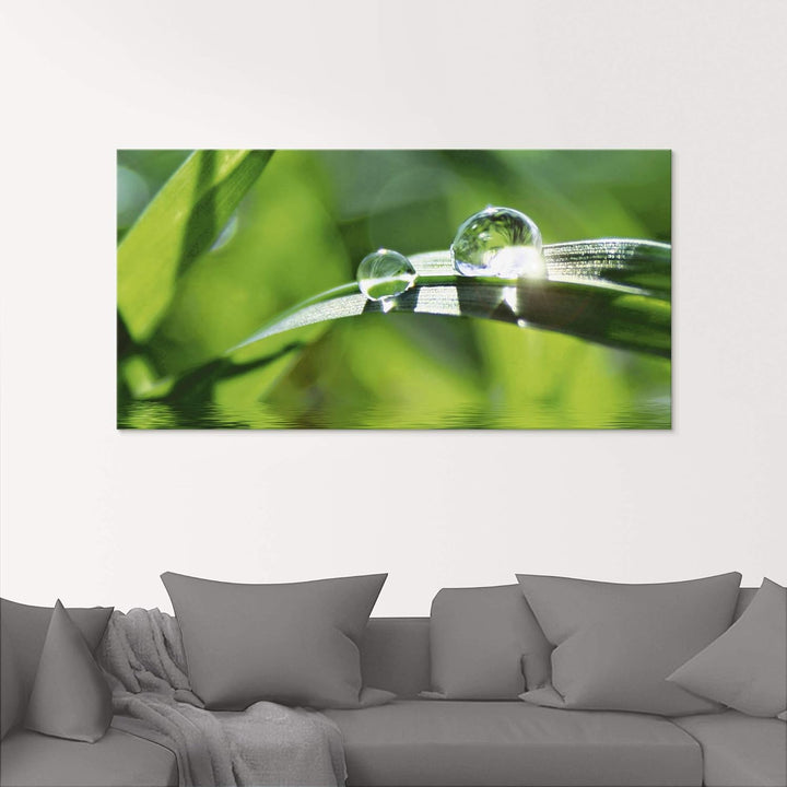 ARTland Glasbilder Wandbild Glas Bild einteilig 60x30 cm Querformat Natur Botanik Pflanzen Gräser Wa