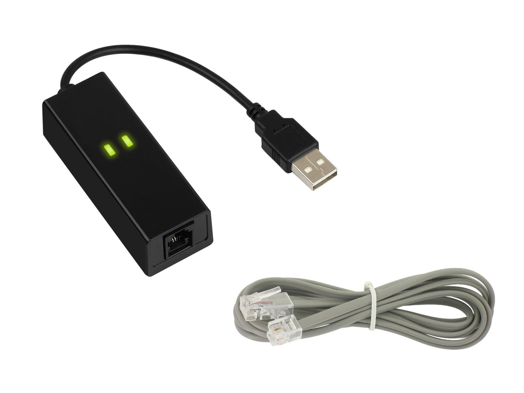 KALEA-INFORMATIQUE Faxadapter Modem 56K auf USB-Port mit RJ11-Buchse. CONEXANT Chipsatz.