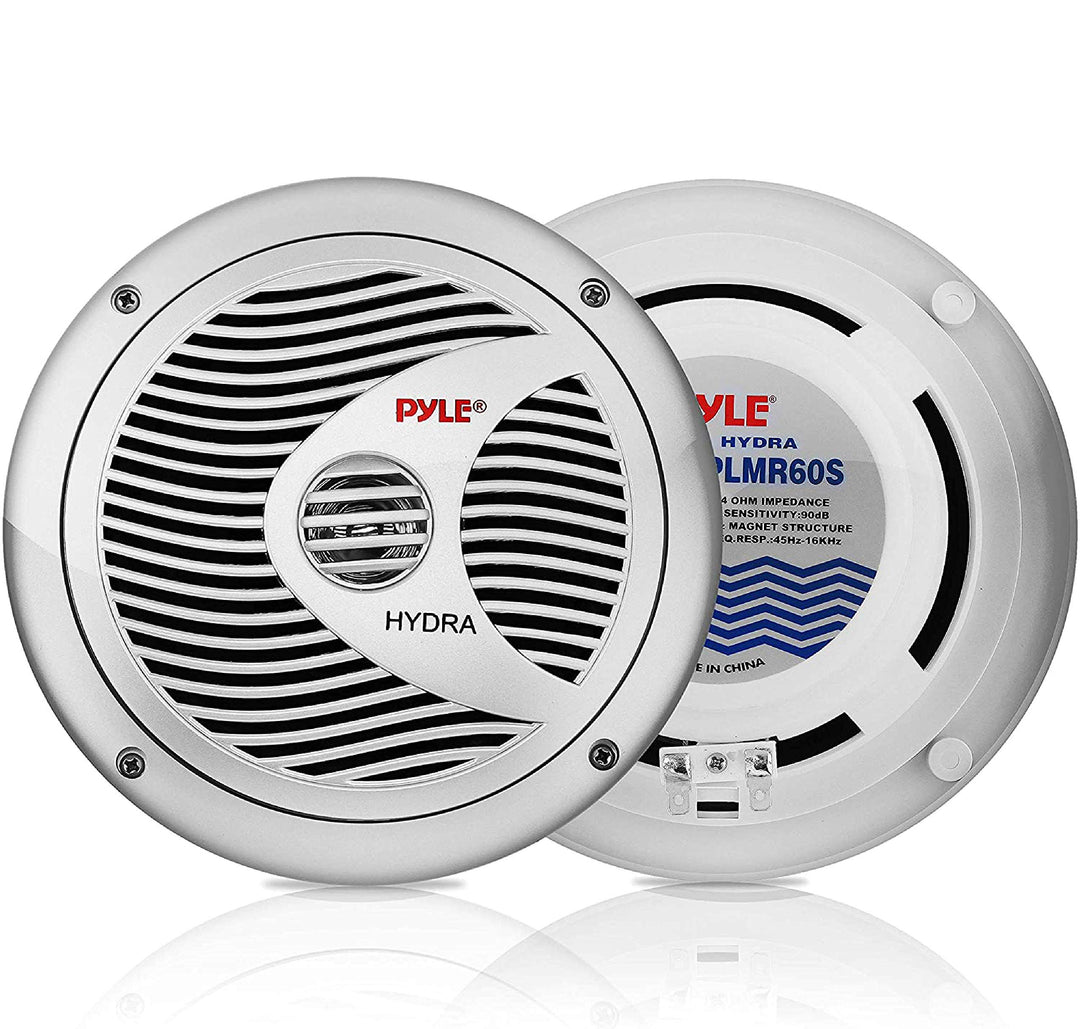 PYLE Audio INC Marine-Lautsprecher (150 Watt, 16,51 cm (6,5 Zoll), 2-Wege) Silber, PLMR60S