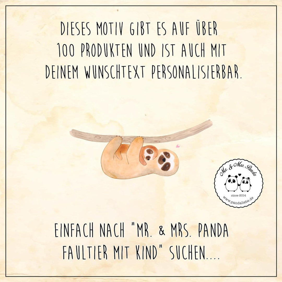 Mr. & Mrs. Panda Motiv WC Sitz Faultier mit Kind - Geschenk, Mutter, Baby, Klodeckel, Klobrille, Toi