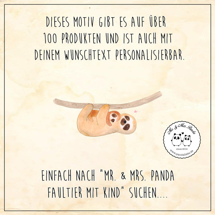 Mr. & Mrs. Panda Motiv WC Sitz Faultier mit Kind - Geschenk, Mutter, Baby, Klodeckel, Klobrille, Toi
