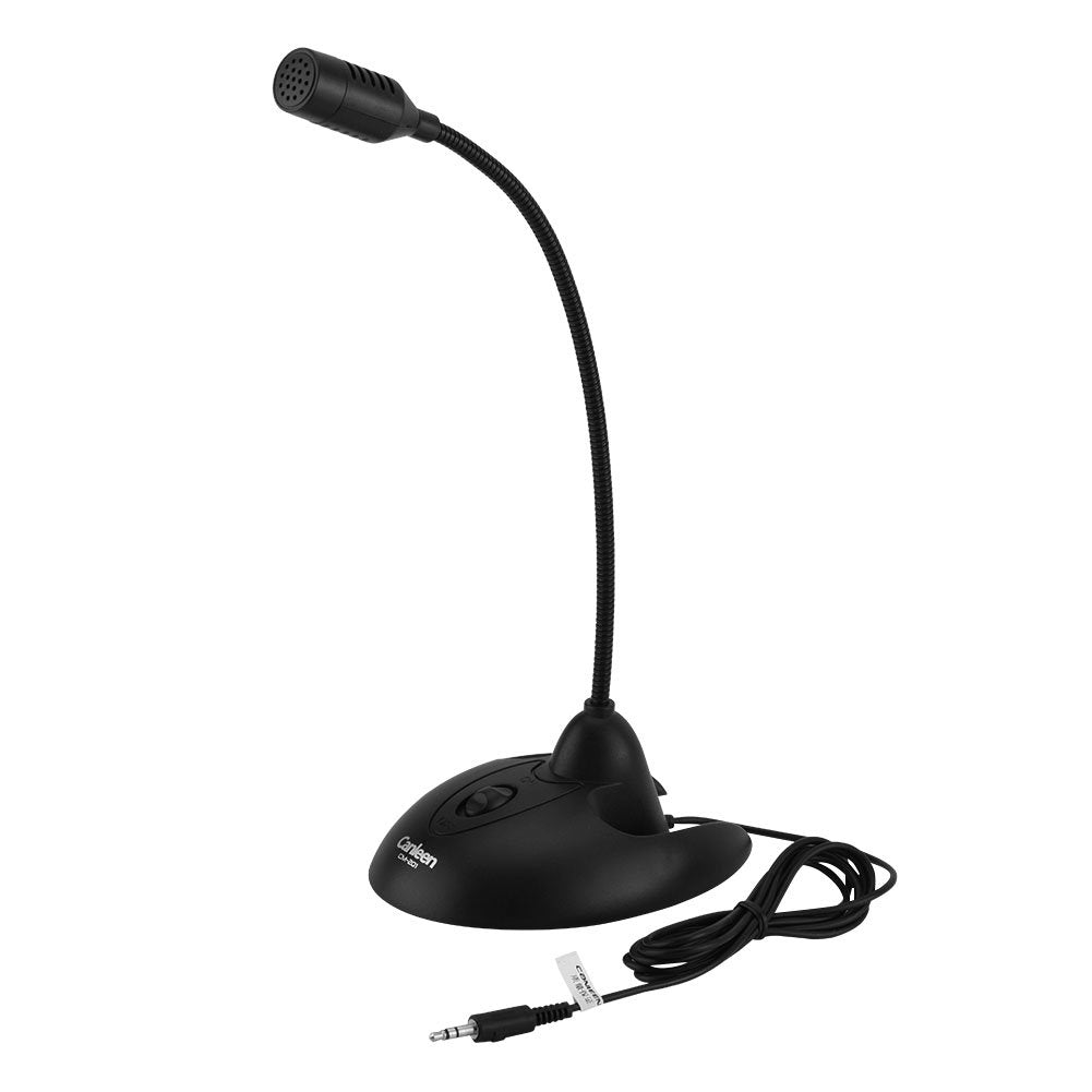 Richer-R Flexibles PC-Tischmikrofon, Flexible Schwanenhals Desktop Microphone 3,5mm Klinke,rutschfes
