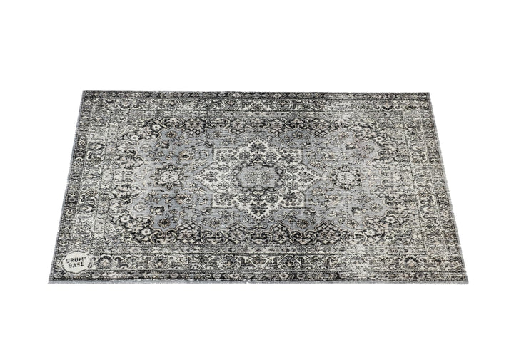 DRUMnBASE Vintage Perser-Stil Bühnenteppich VP130-GRY Grau 4.26' X 3', Grau