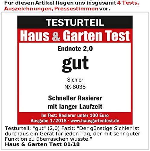 Sichler Men's Care Rasierapparat: Elektrischer Nass- & Trocken-Rasierer, 3-fach-Schersystem, Akku, I