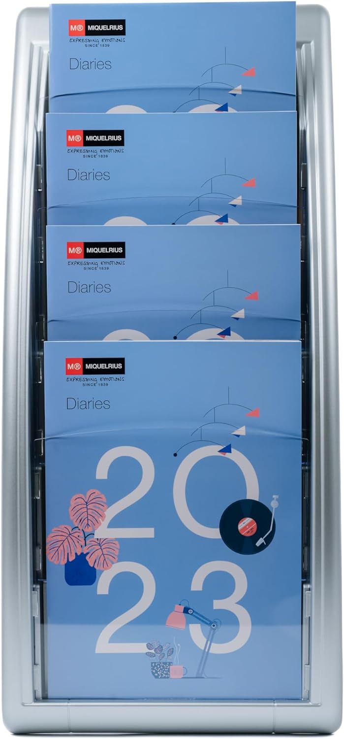 Paperflow 4060.35 Wand-Prospekthalter Quick Blick - A4 quer, alu, Alu