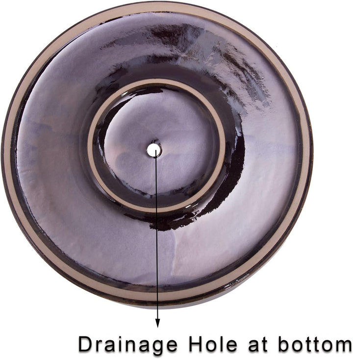 ARTKETTY SukkulentenPflanzgefässe – 29,5 cm grosse SukkulentenTöpfe mit Drainage, KeramikBonsaiTöpfe