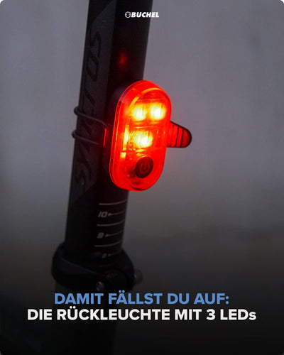 Büchel BLC 720 Fahrradlichter Set I 70/30/15 Lux I StVZO zugelassen mit bis zu 14h Akkulaufzeit I Au
