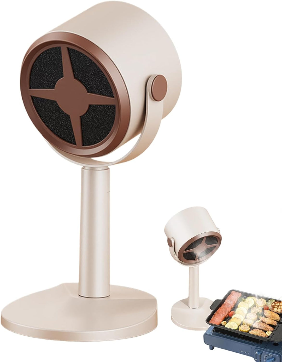 Tragbarer Dunstabzugshaube, Schreibtischventilator, geräuscharm, mit abnehmbarem Filter, USB-wiedera
