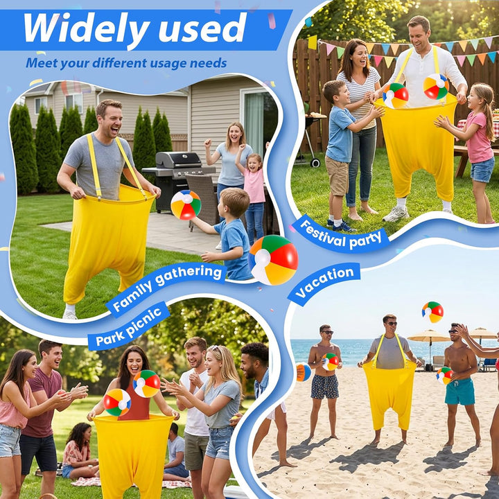 2 Stück Granny Pants Yard Game, Wurfspiel Spiele für Draussen, Lustiges Outdoor Games mit 16 Hüpfbäl