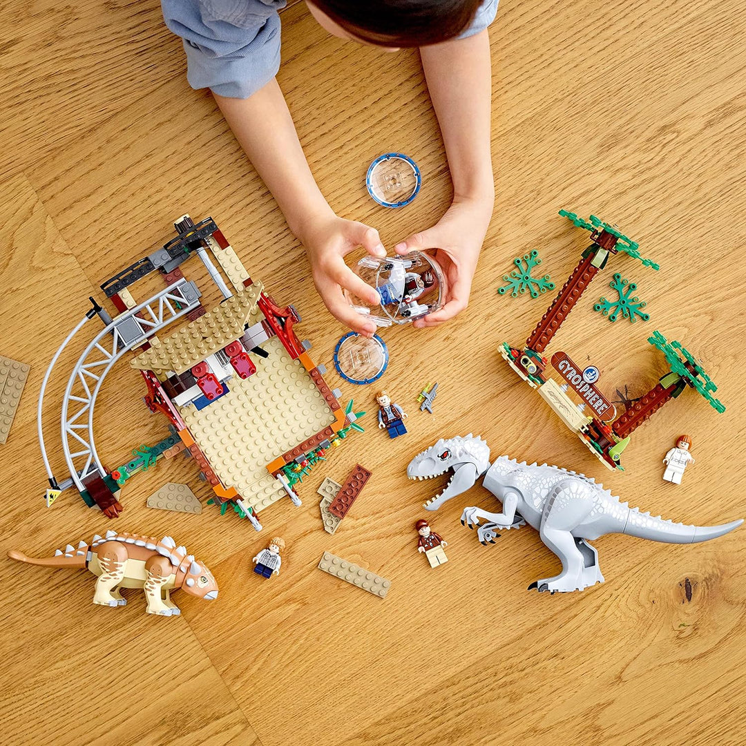 LEGO 75941 Jurassic World Indominus Rex vs. Ankylosaurus, Dinosaurier Set mit Gyrosphäre