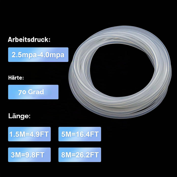 Silikonschlauch, iMeistek Lebensmittelechter flexibler Silikonschlauch, 10mm ID x 13mm OD, Länge 5 M