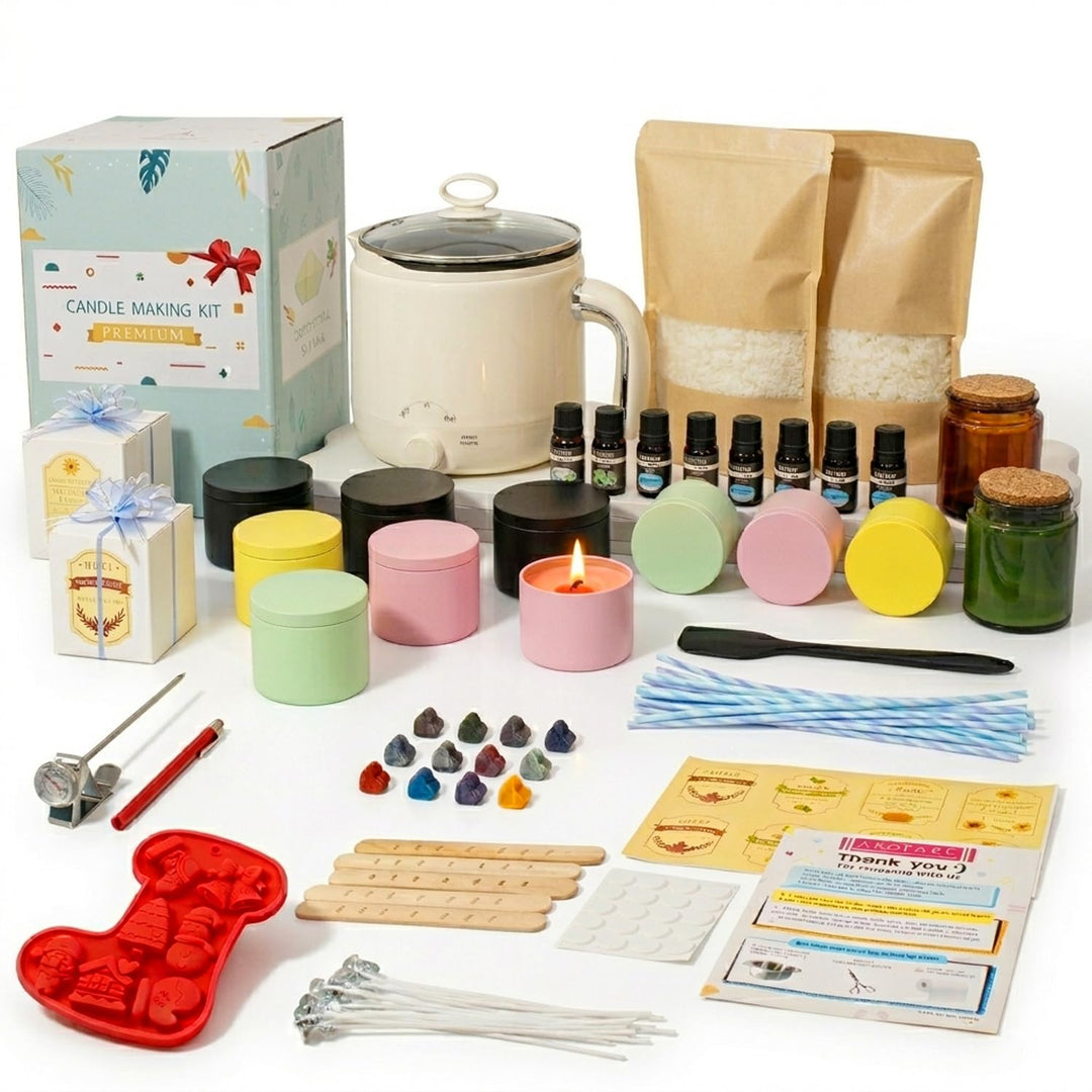 Julwshiper Kerzen Selber Machen Set für Erwachsene, DIY Kerzenherstellung Kit, Duftkerze Geschenke S