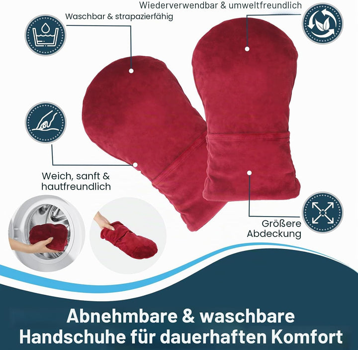 Medcosa Beheizte Wärmehandschuhe | Wärmetherapie bis in die Fingerspitzen | Langlebige wärmende Fäus