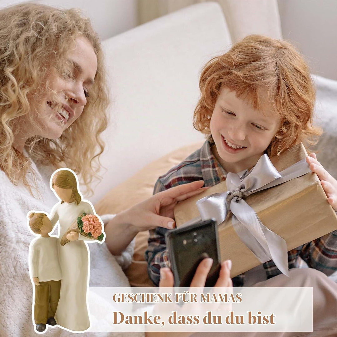 Mutter und Sohn Figuren, Geburtstagsgeschenke für Mütter vom Sohn, Dankeschön-Geschenke für Frauen,