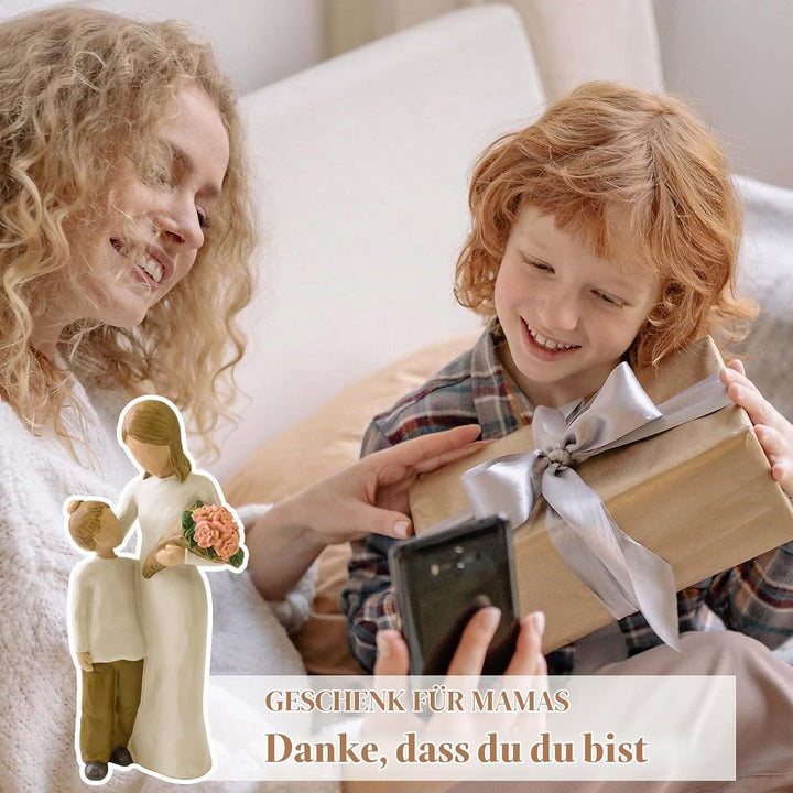 Mutter und Sohn Figuren, Geburtstagsgeschenke für Mütter vom Sohn, Dankeschön-Geschenke für Frauen,
