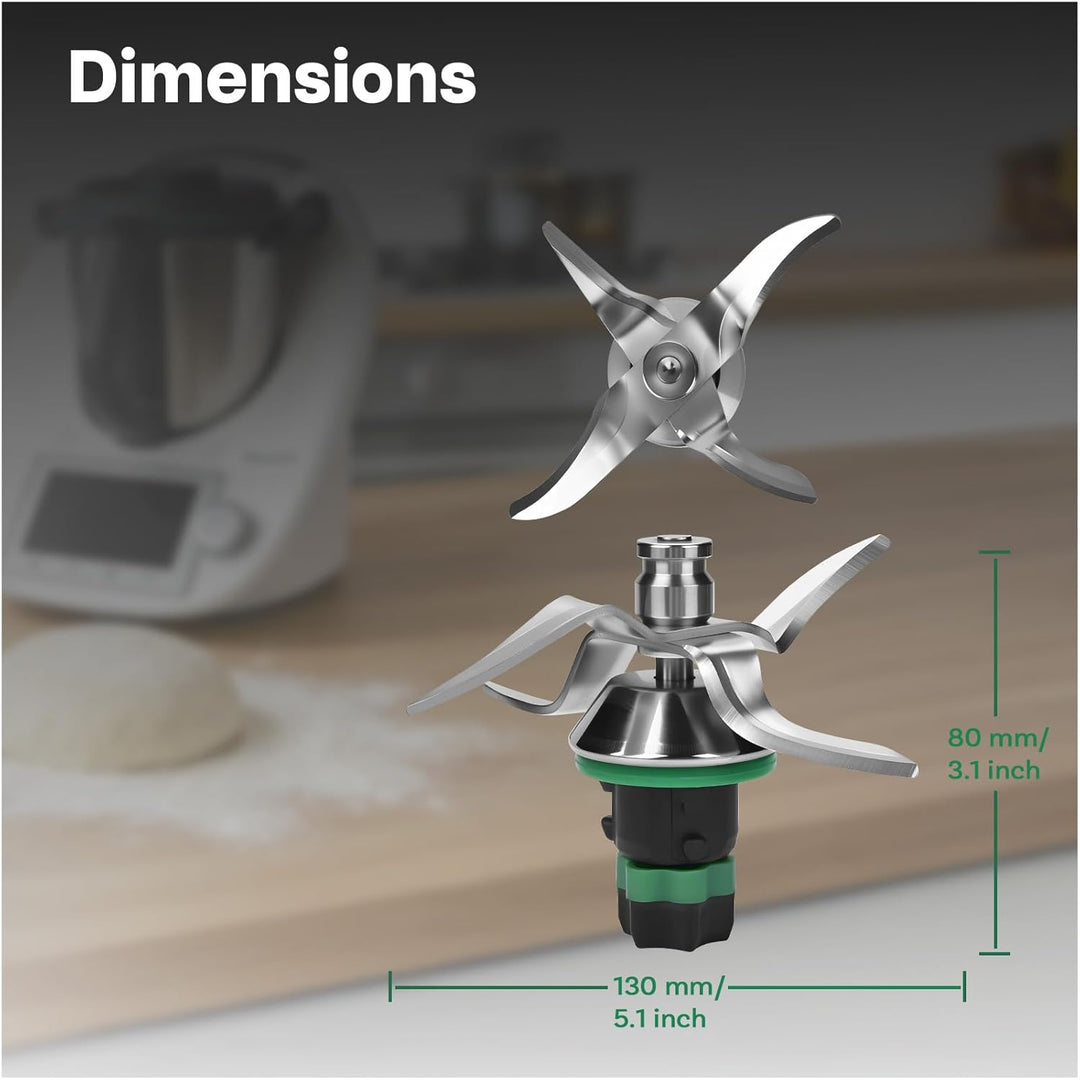 Teigmesser für Thermomix TM7, TM6 & TM5 aus Edelstahl von MMOBIEL – Teigmischmesser Ersatzteil Ideal
