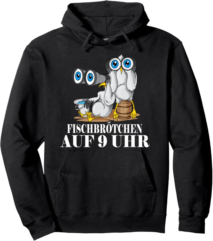 Moin plattdeutsch norddeutsch Möwen Fischbrötchen Fischen Pullover Hoodie