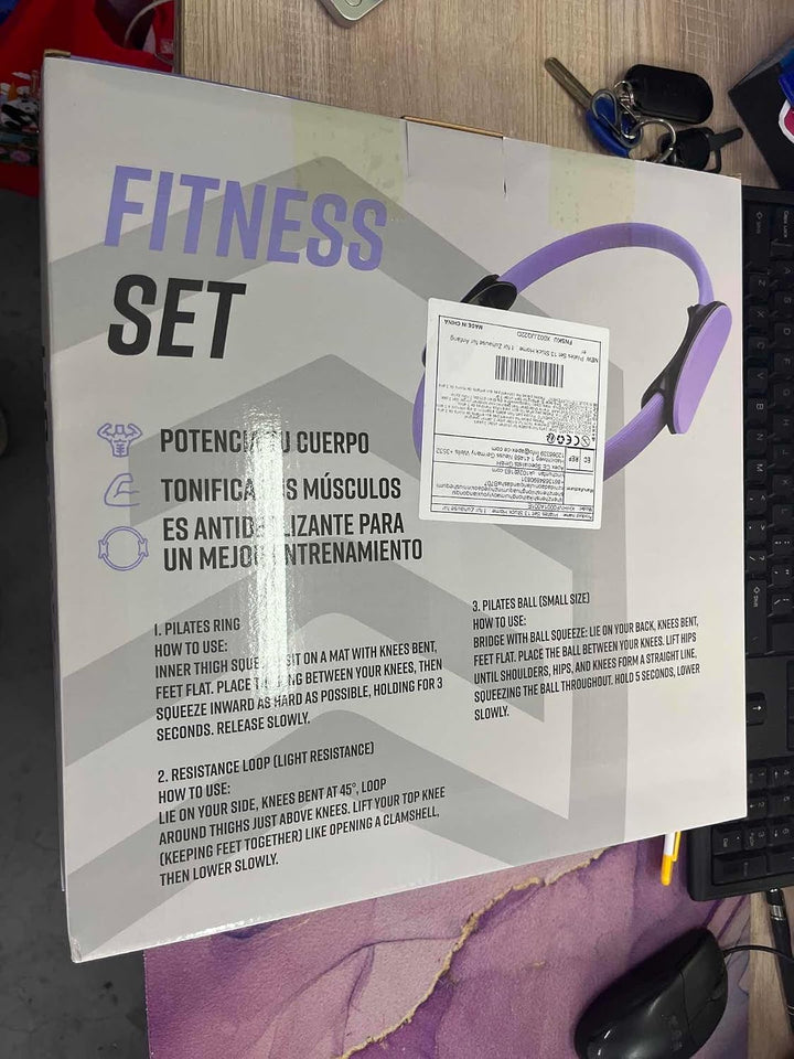 Pilates Set, Pilates Ring Zubehör Set 13 Stück mit 13" Ring, 10" Ball,Fitnessbänder & Zubehör,Pilate