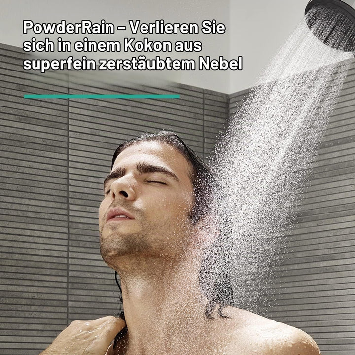 hansgrohe Duschkopf Pulsify S, Duschbrause 1 Strahlart, Antikalk-Funktion, Mattweiss, Kunststoff