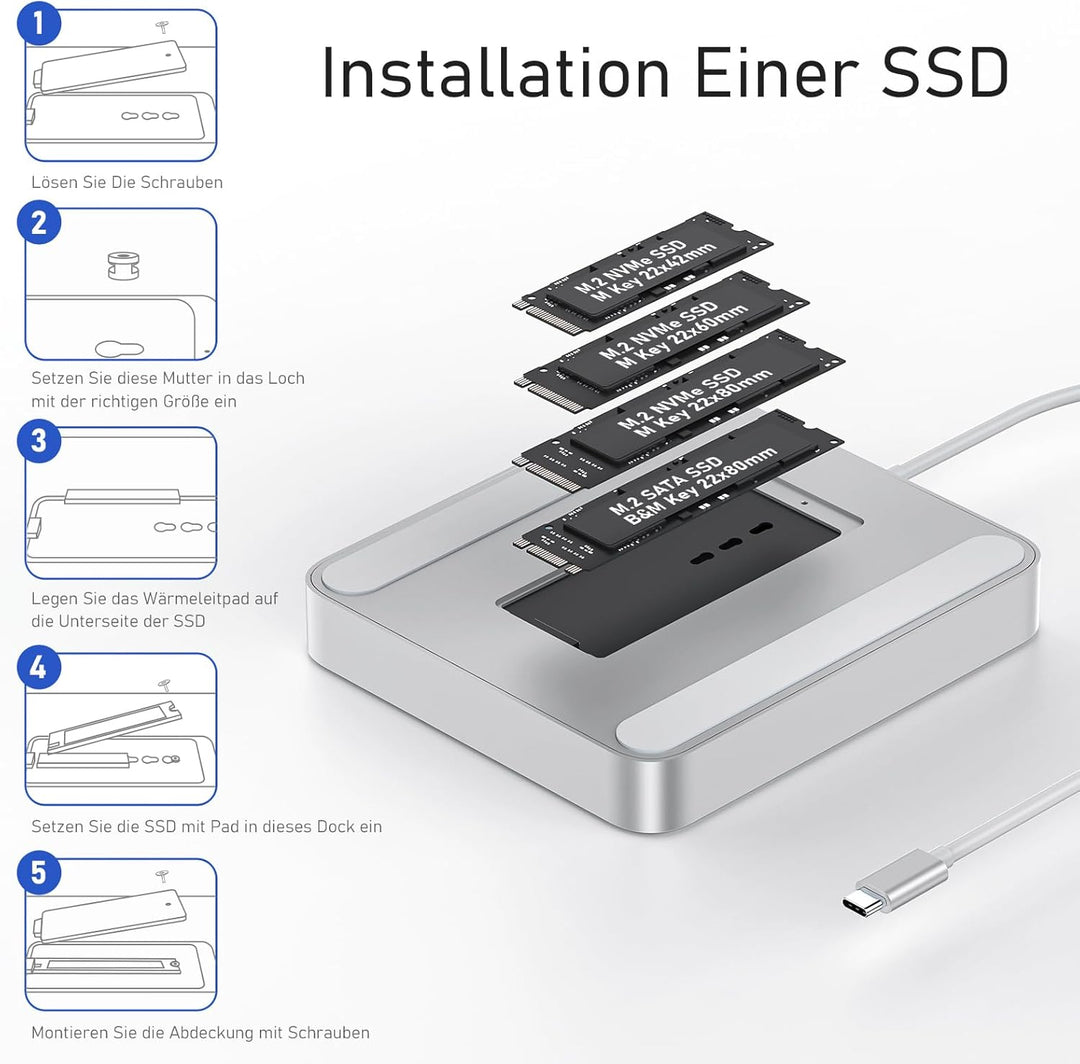 USB C HUB Für iMac 24" 2021/2023/2024, 7 In 1 iMac USB-Hub Für iMac M1/M3/M4, iMacZubehör Mit USB C