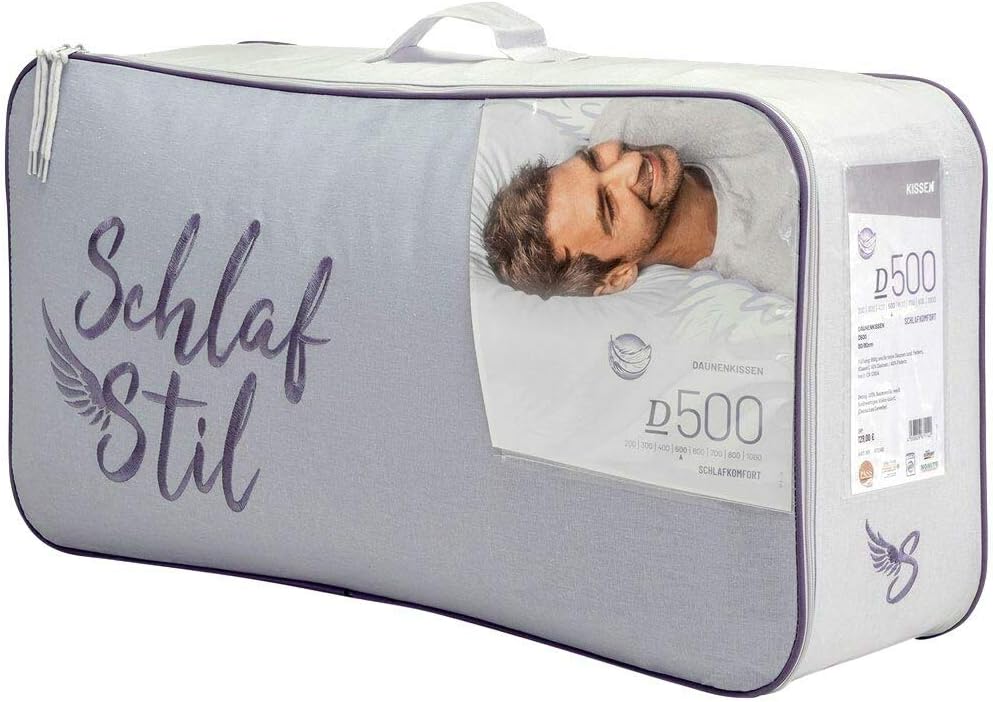 SCHLAFSTIL Faserkissen F400, Comforel Soft 3D-Markenfaser Grösse 40x80 40x80 cm Weiss, 40x80 cm Weis