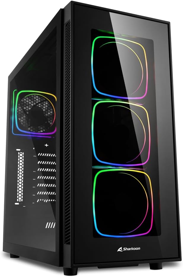 Sharkoon TG6 RGB, ATX PC-Gehäuse, Hartglas, TG6
