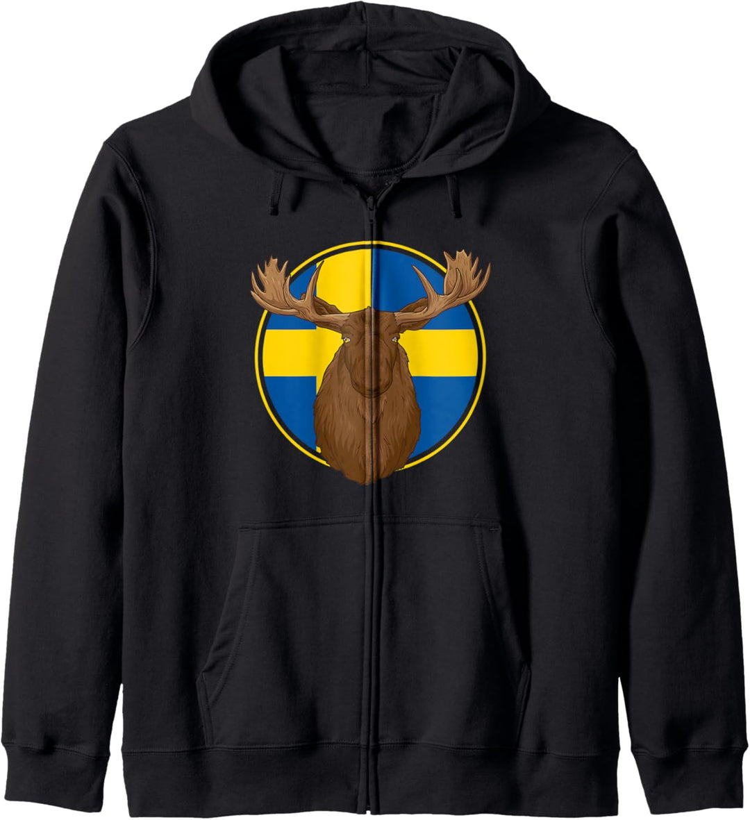 Schweden Flagge Sverige Elch Kapuzenjacke