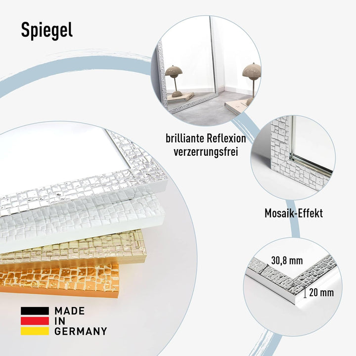 nielsen HOME Wandspiegel Florentina, Silber, ca. 70x170 cm Silber 170L x 70B cm, Silber 170L x 70B c