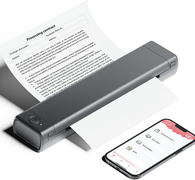Phomemo Portable Drucker, M08F Bluetooth Mobile Tragbarer Drucker A4 unterstützen 210x297mm A4 Therm