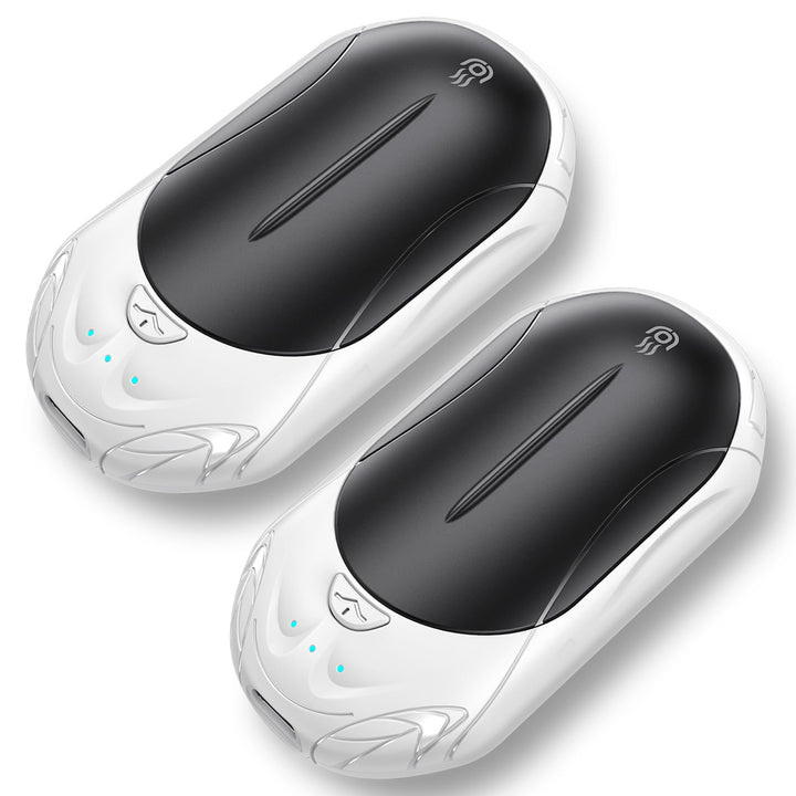 OUTJUT Handwärmer Elektrisch 6000mAh, 2 Pack Wiederaufladbar Handwärmer Tragbare Taschenwärmer 3 Hei