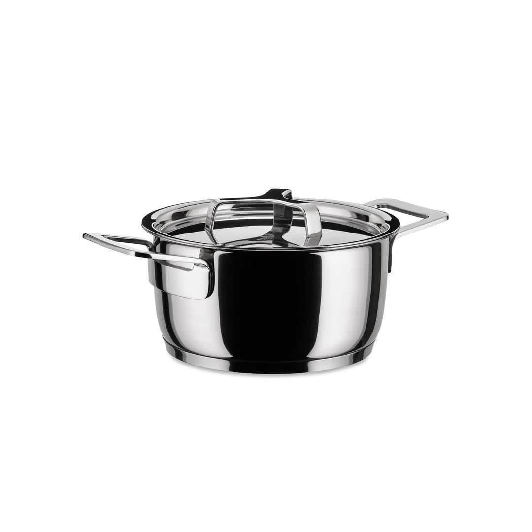 Alessi AJM101/16 POTS & Pans Flache Kasserolle, Edelstahl, Silber, 28 cm Silber 7 x 24.5 x 44.5 cm,