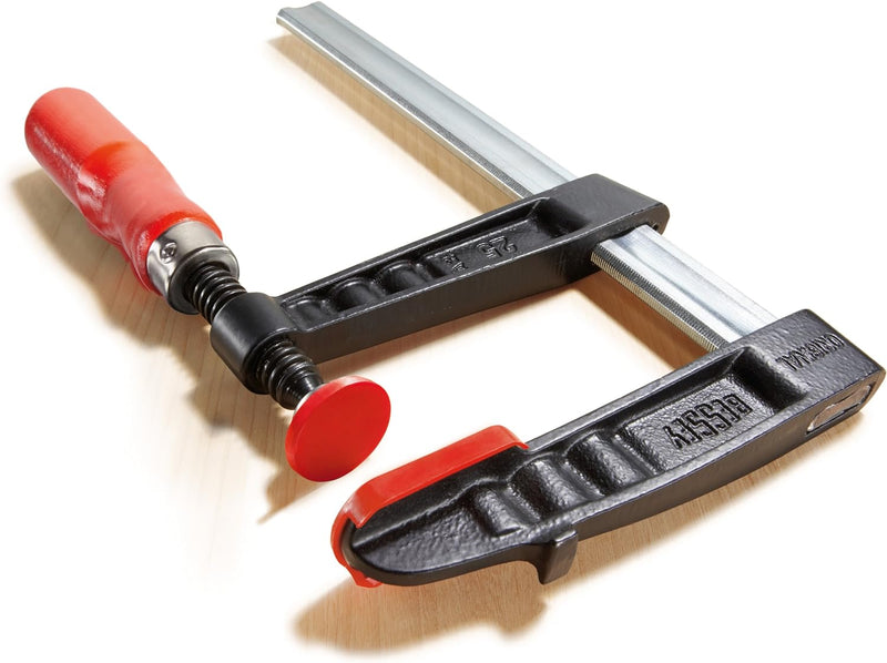 Bessey Temperguss-Schraubzwinge TG60S17 mit bewährtem Holzgriff, 175 mm 600/175, 600/175