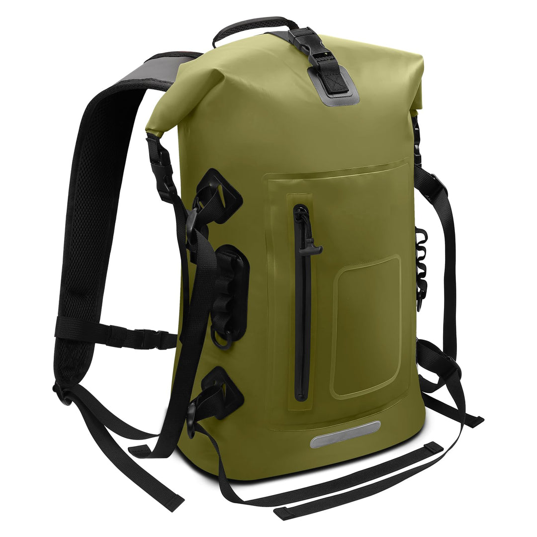 Wasserdichter Rucksack 30-35L, Rolltop Waterproof Backpack Mit Gepolstertem Tragegurt, Wasserdichtem
