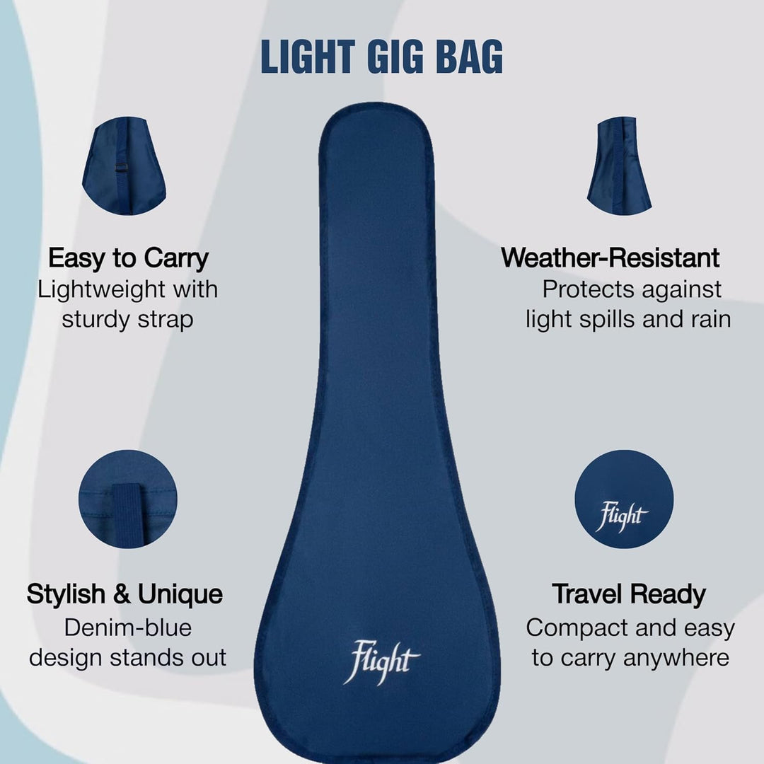 Flight, 4-saitige Travel Series Sopran-Ukulele, schwarz (TUS-35 BK), Schwarz