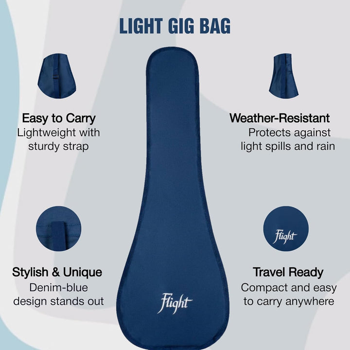 Flight, 4-saitige Travel Series Sopran-Ukulele, schwarz (TUS-35 BK), Schwarz