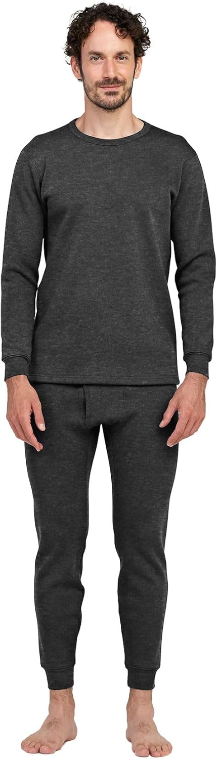 LAPASA Herren Extra warmes Dickes Thermounterwäsche Set, Samtfutter Funktionsunterwäsche, Thermoober