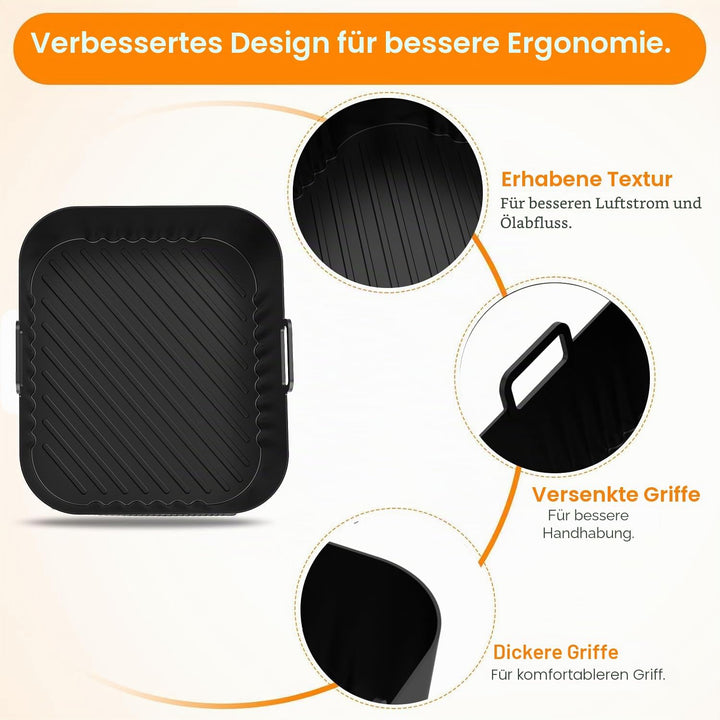 Heissluftfritteuse Zubehör für Philips Dual Basket Airfryer 3000-5000 Serie (6L/3L), Airfryer Siliko