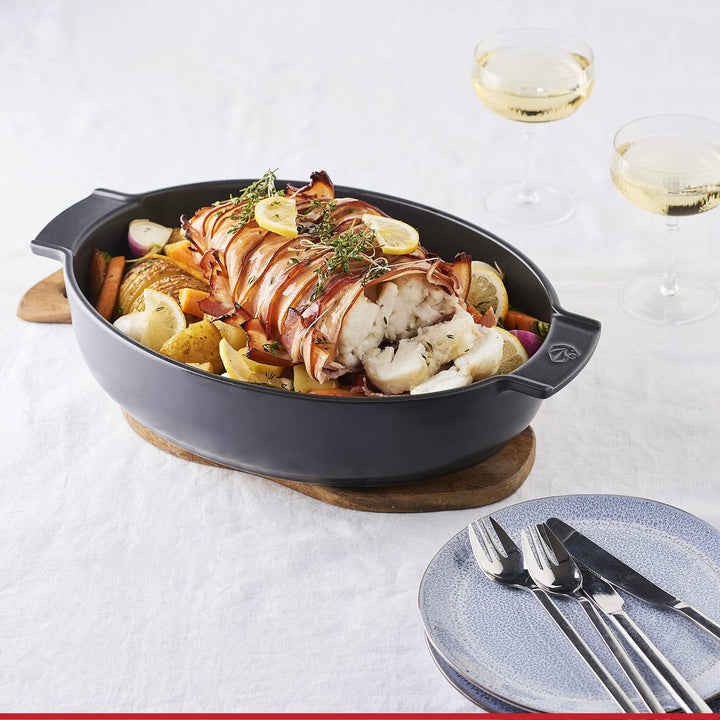 Peugeot P60602 Auflaufform, Keramik 31cm Grau, 31cm Grau